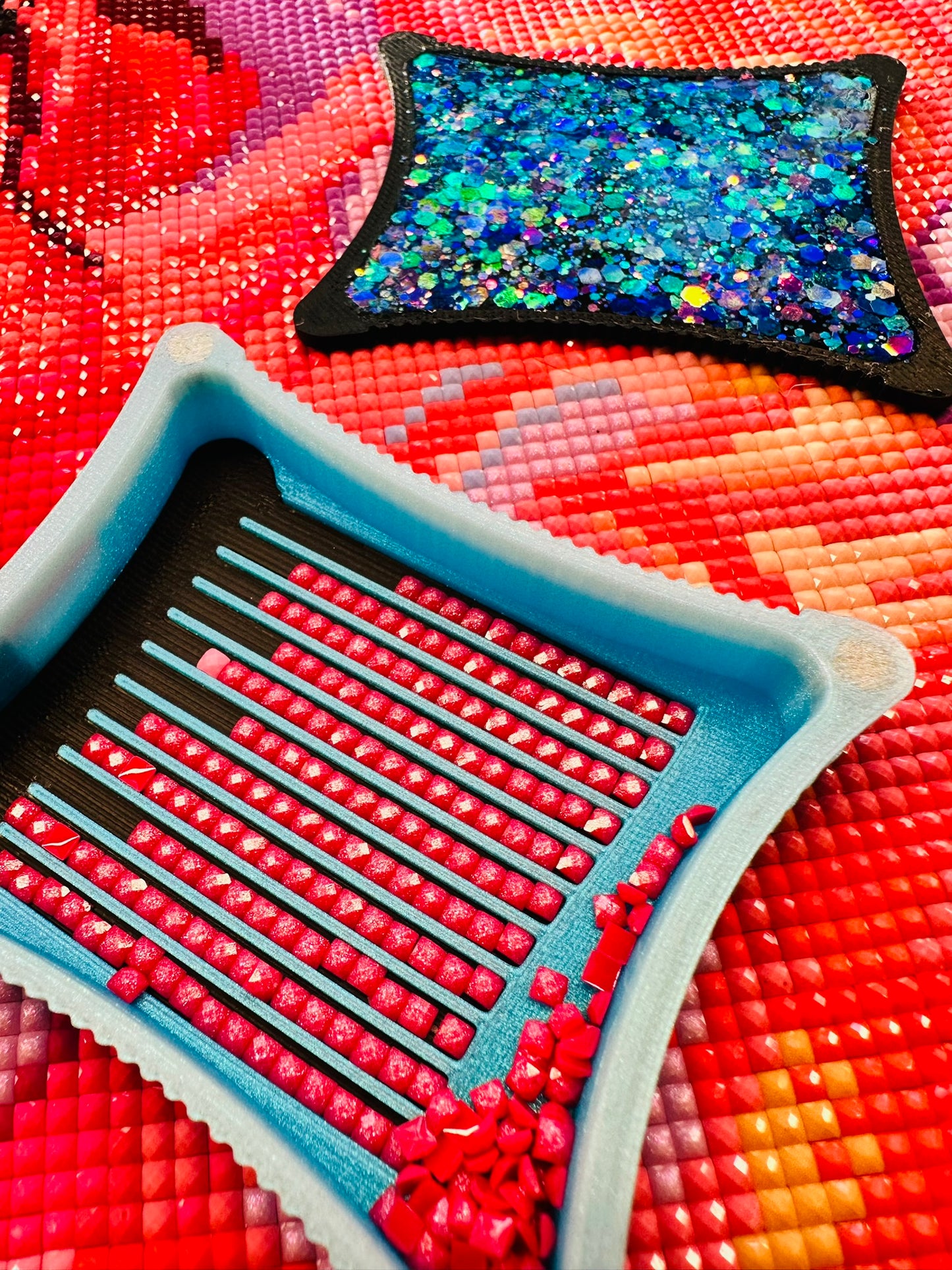Small Ergonomic Style Diamond Art Tray- SMALL Meteor Shower