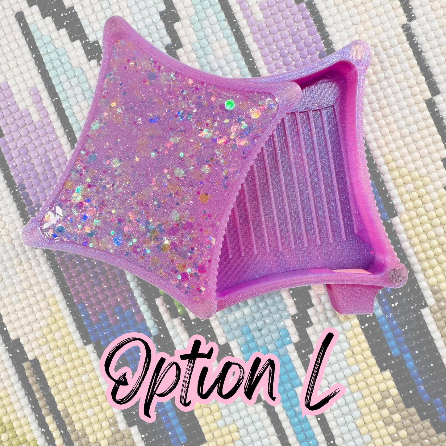 Small Ergonomic Style Diamond Art Tray- SMALL Meteor Shower