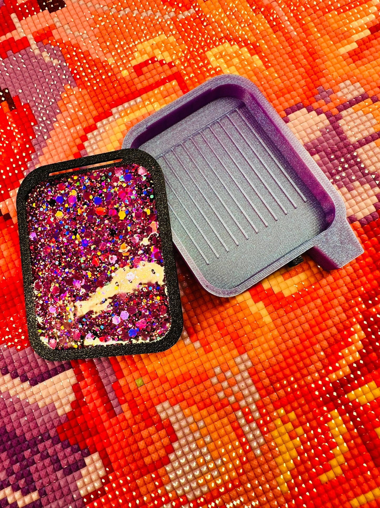 Small Diamond Art Tray- Meteor Shower
