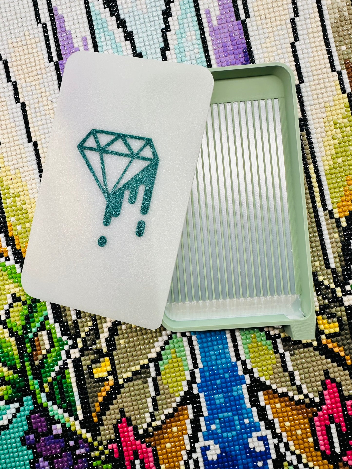 Diamond Art Tray with Lid and Spout Closure – Sweater Weather Collection Made to Order by DiamondPaintersAnon Shop