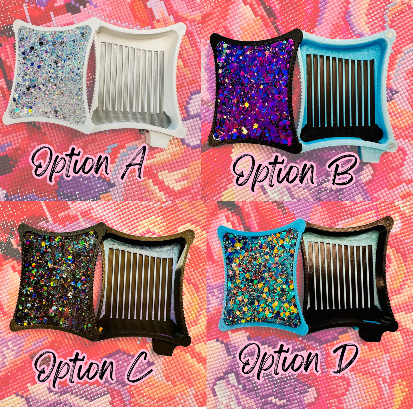 Small Ergonomic Style Diamond Art Tray- SMALL Meteor Shower