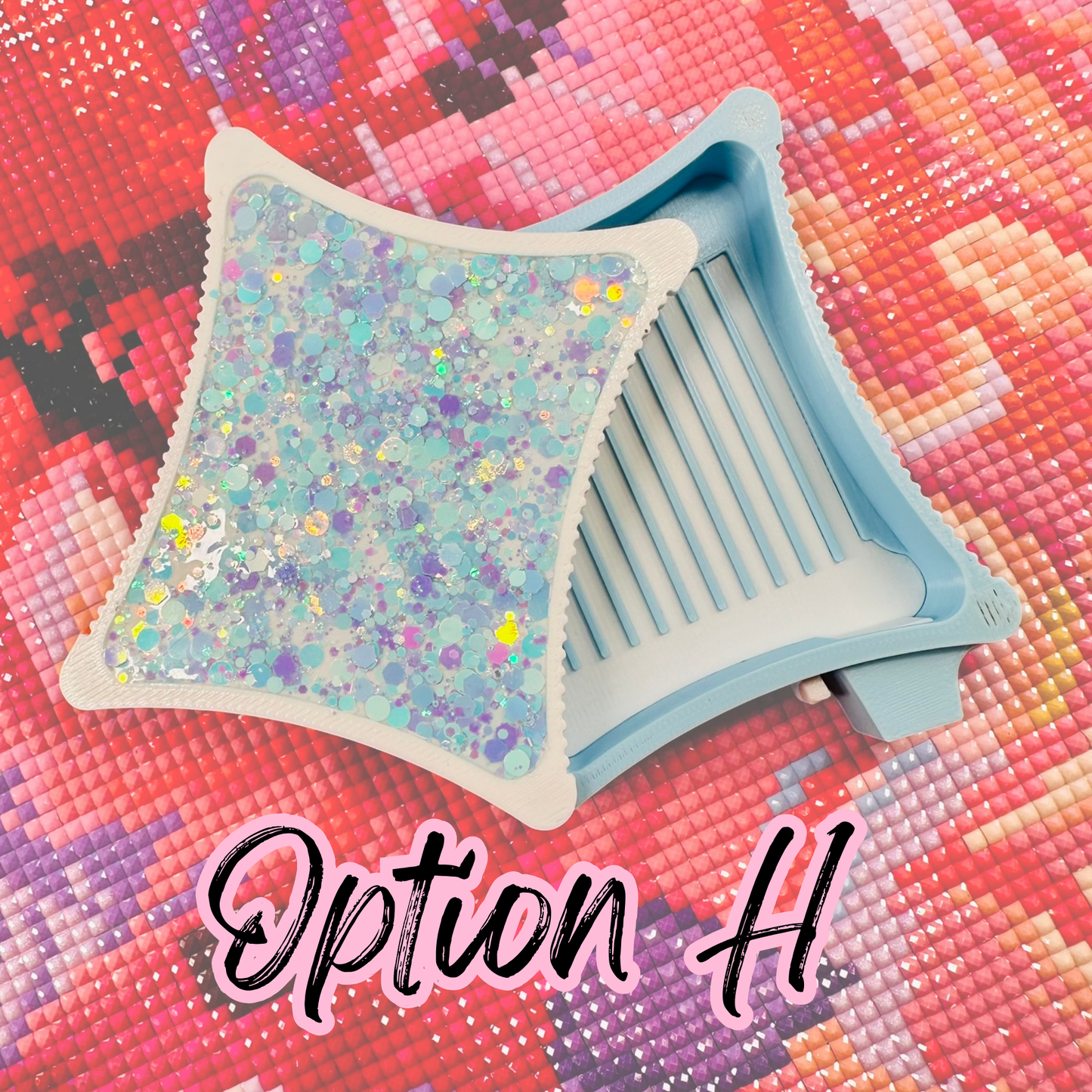 Small Ergonomic Style Diamond Art Tray- SMALL Meteor Shower