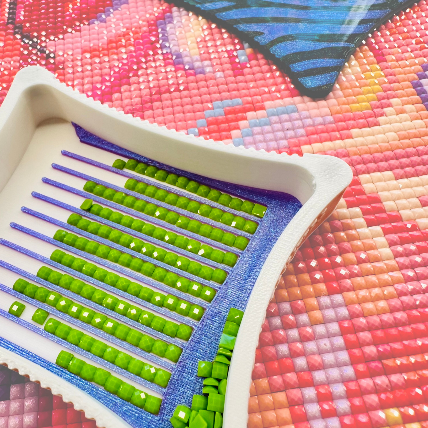 Small Ergonomic Style Diamond Art Tray- SMALL Zebra Tray