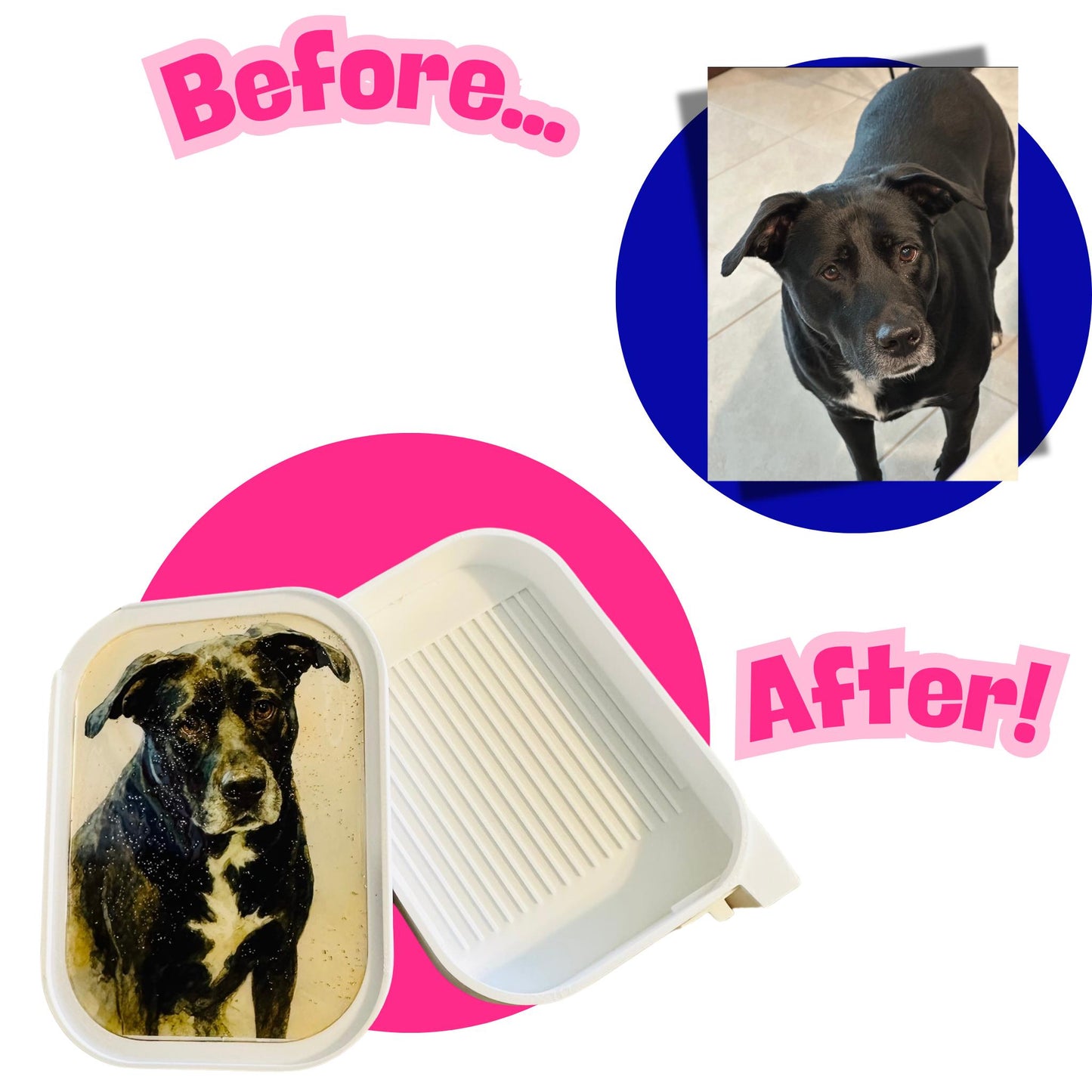 Personalized Diamond Art Tray- Pet Watercolor Diamond Art Tray Lid and built in Tray Stopper | Diamond Art Tray with Lid Stackable