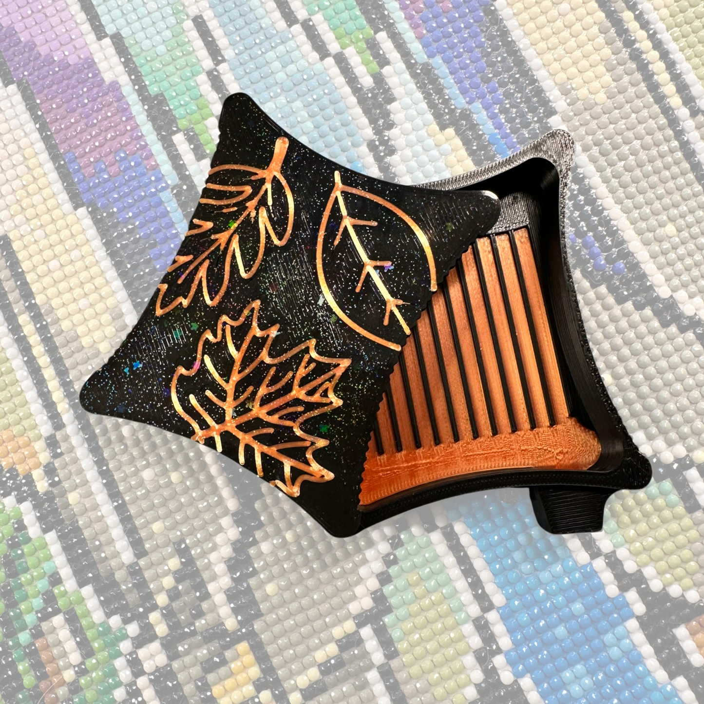 Small Ergonomic Style Diamond Art Tray- Autumn Leaves