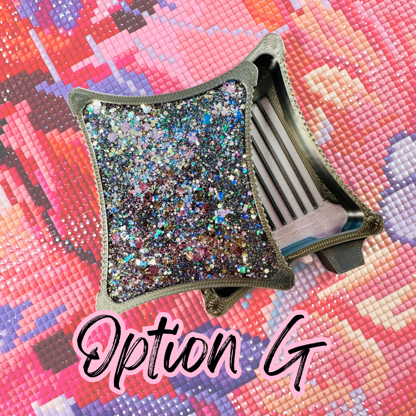 Small Ergonomic Style Diamond Art Tray- SMALL Meteor Shower