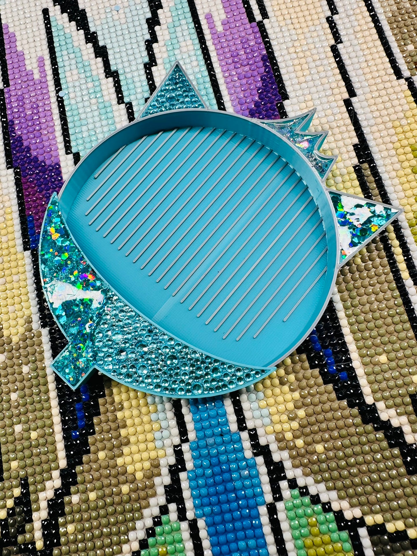 Cosmic Cat Tray- Glitter & Rhinestone