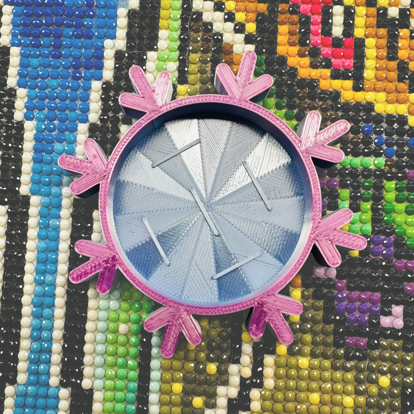 Small Diamond Art Snowflake Tray & Rhinestone Shakers