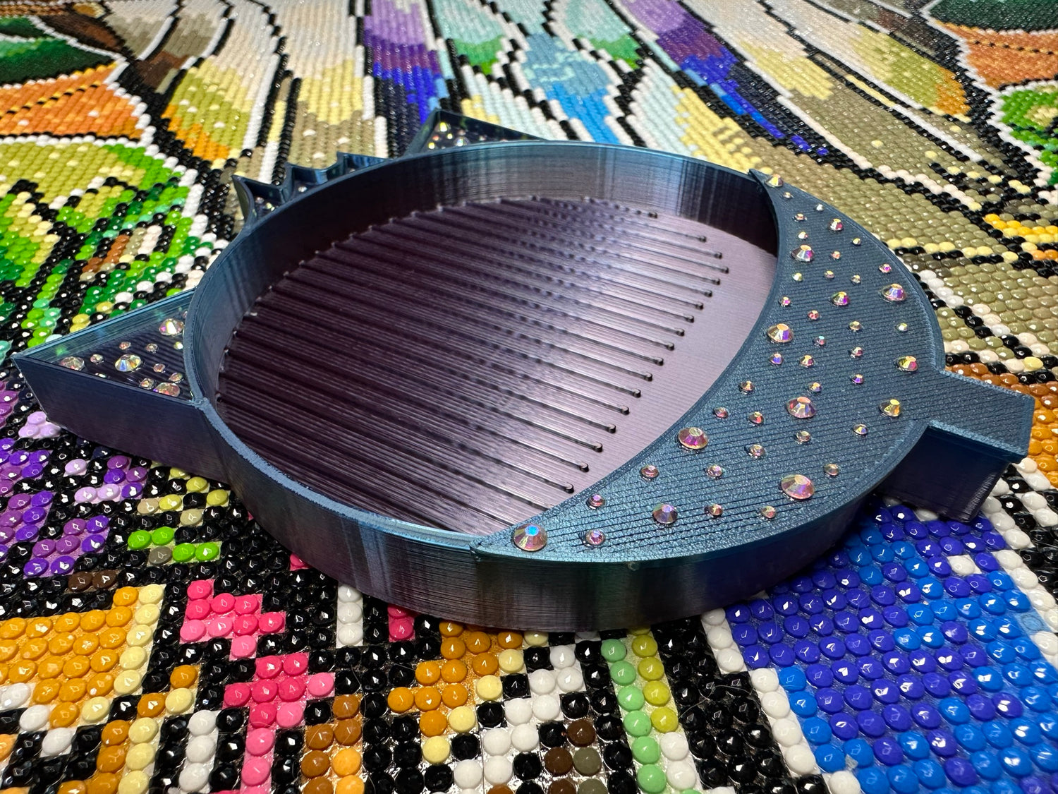 Crystal Rhinestone adorned Cat Trays