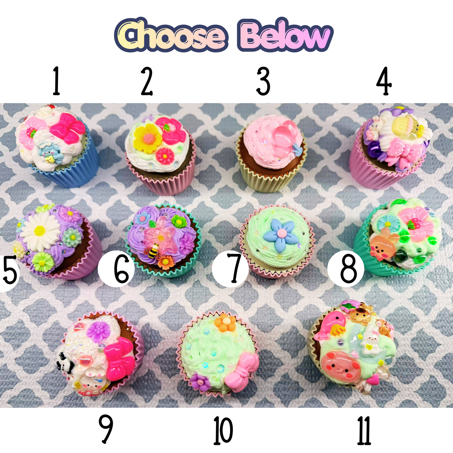 Faux Cupcake Cover Minder/ Trash Minder- Standard Size- Limited Edition