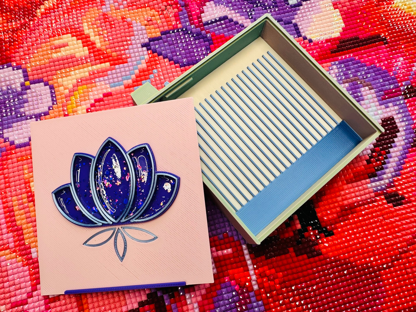 Diamond Art Tray- Lotus Box Tray