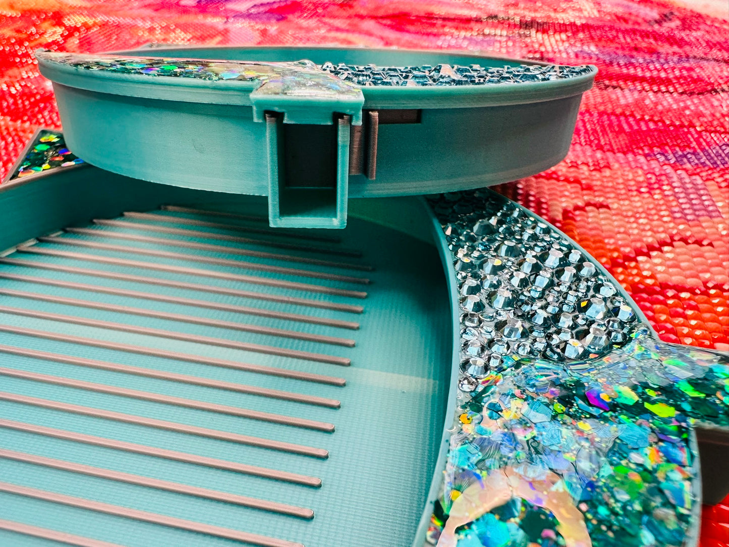 Cosmic Cat Tray- Glitter & Rhinestone