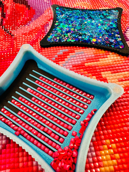 Small Ergonomic Style Diamond Art Tray- SMALL Meteor Shower