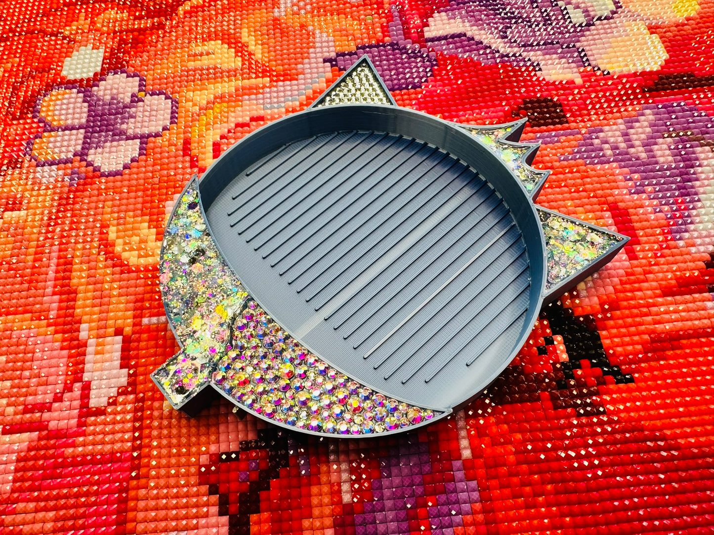 Cosmic Cat Tray- Glitter & Rhinestone