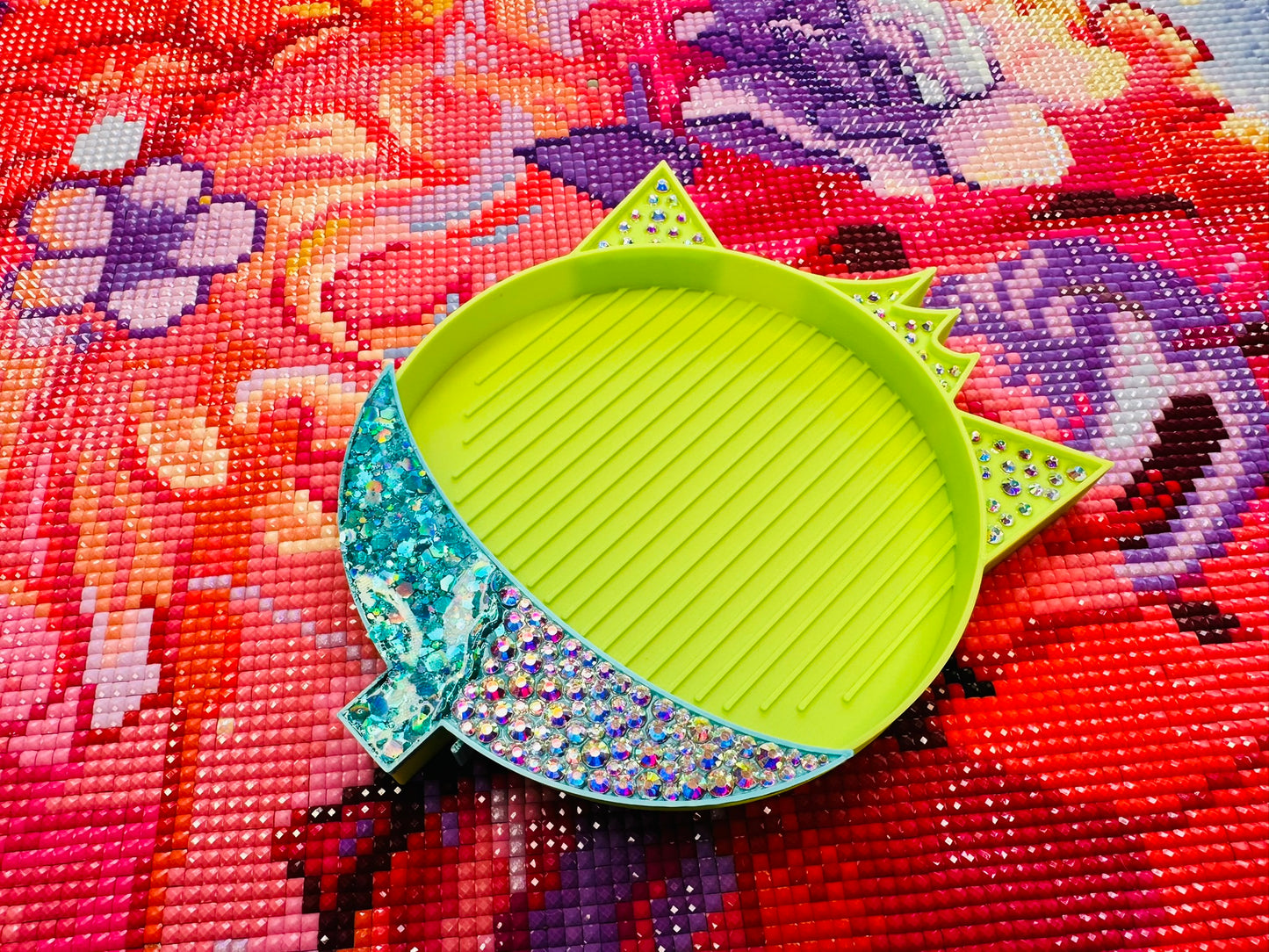 Cosmic Cat Tray- Glitter & Rhinestone