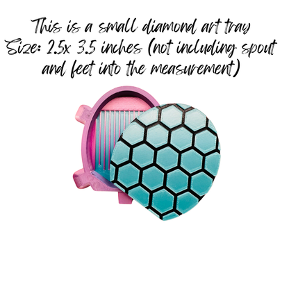 size measurement of turtle diamond art tray 2.5 x 3.5 inches