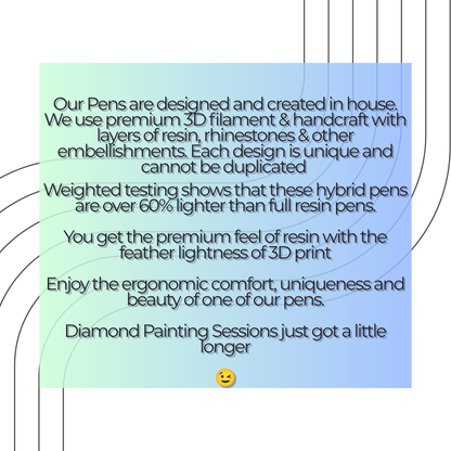 Hybrid 3D Print & Resin Diamond Art Pen