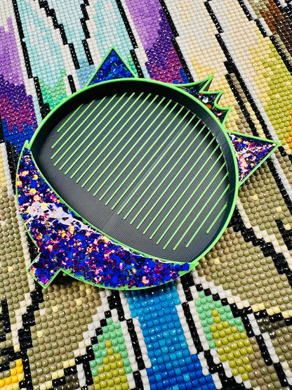 Cosmic Cat Tray- Glitter & Rhinestone