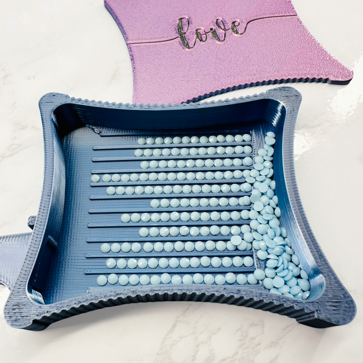 Small Ergonomic Style Diamond Art Tray- Love
