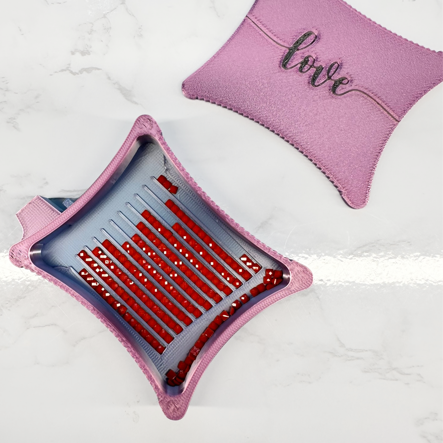 Small Ergonomic Style Diamond Art Tray- Love