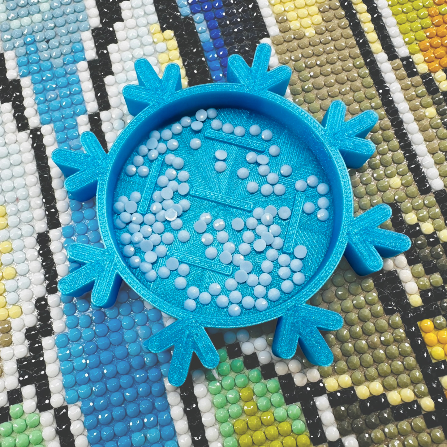 Small Diamond Art Snowflake Tray & Rhinestone Shakers