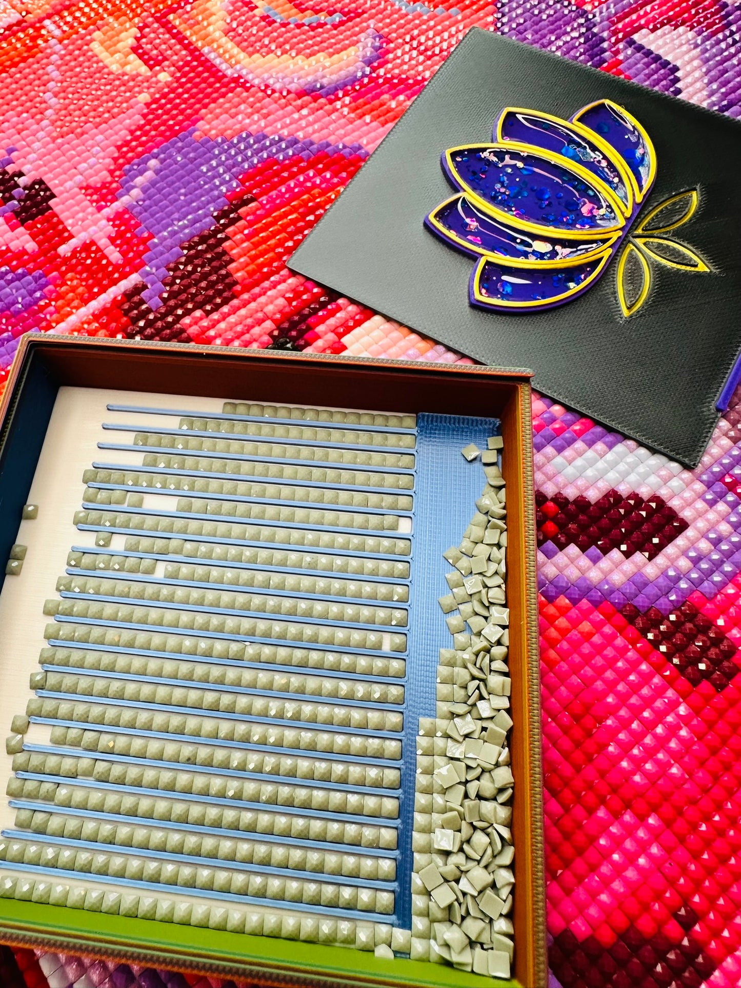 Diamond Art Tray- Lotus Box Tray