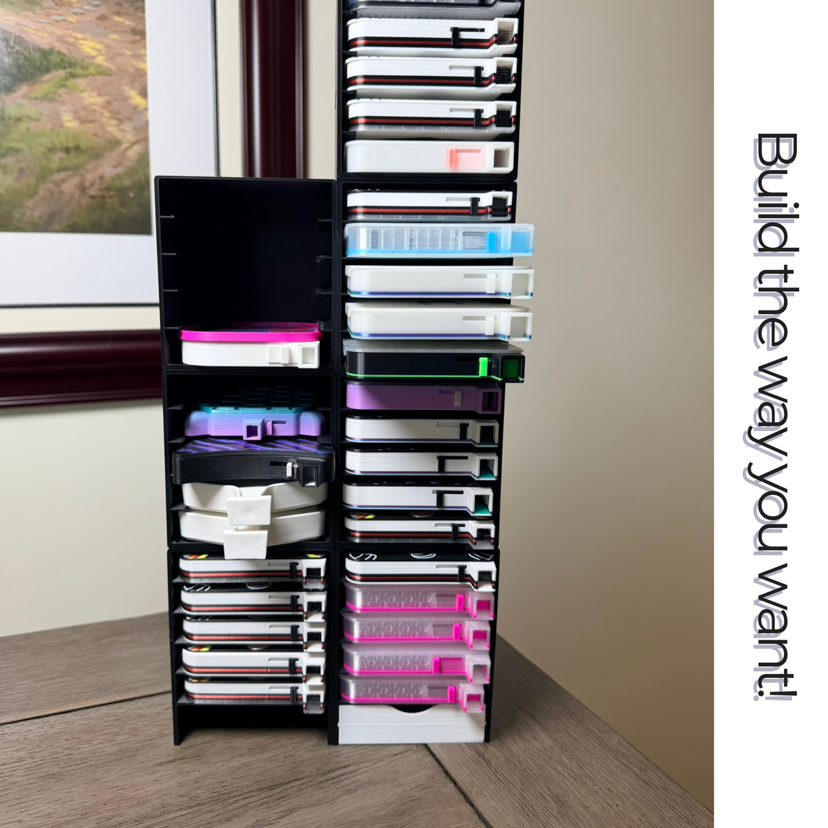 Interlocking Diamond Painting Tray Storage Cubes | Modular Tray Organizer | Stackable Diamond Art Storage