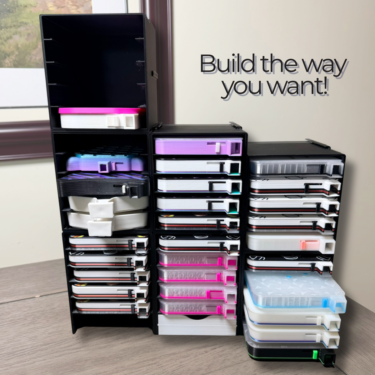 Interlocking Diamond Painting Tray Storage Cubes | Modular Tray Organizer | Stackable Diamond Art Storage