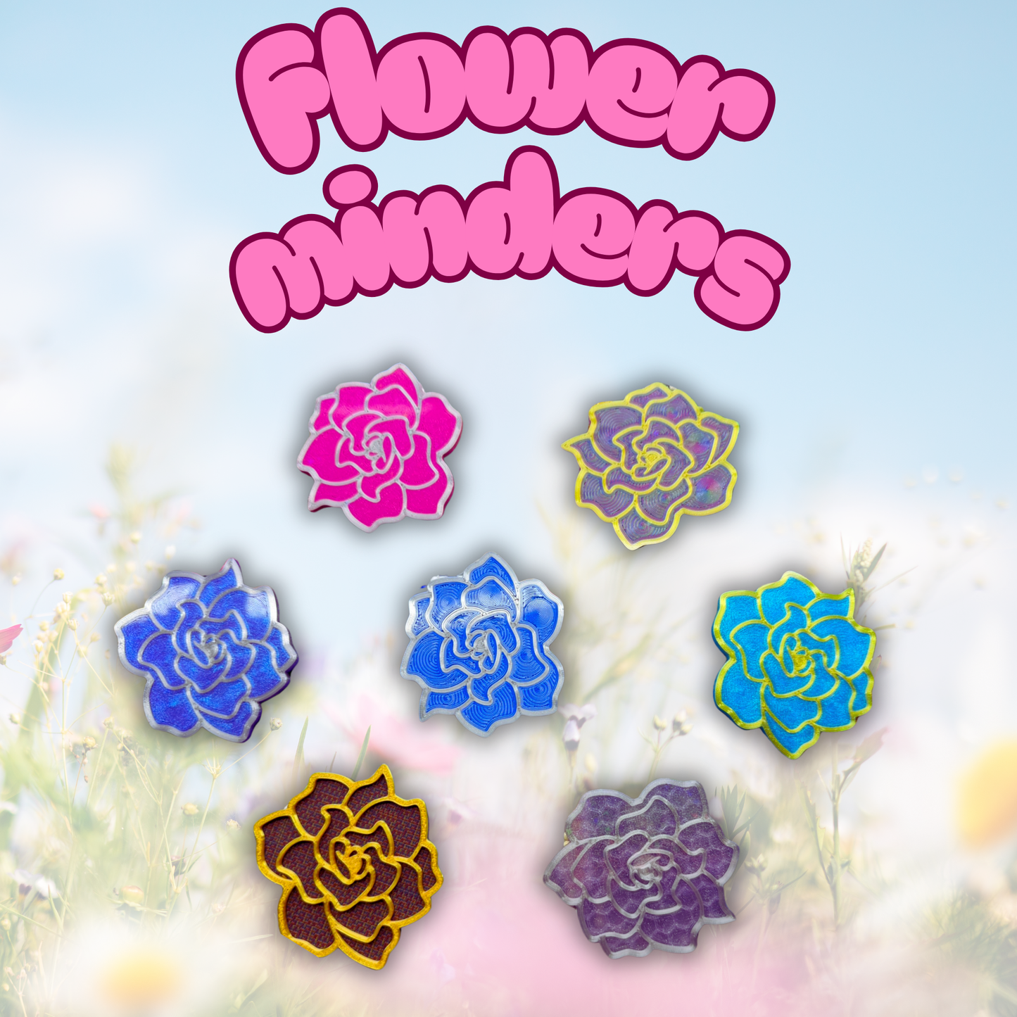 Pretty Flower Cover Minder & Trash Minders