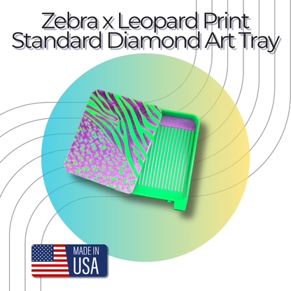 Standard Diamond Art Tray Leopard x Zebra Stripes