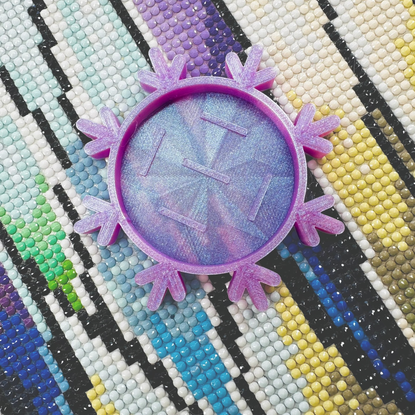 Small Diamond Art Snowflake Tray & Rhinestone Shakers