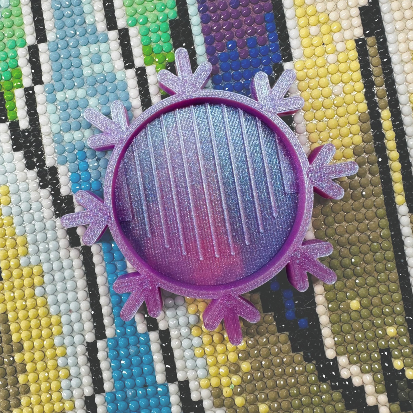 Small Diamond Art Snowflake Tray & Rhinestone Shakers