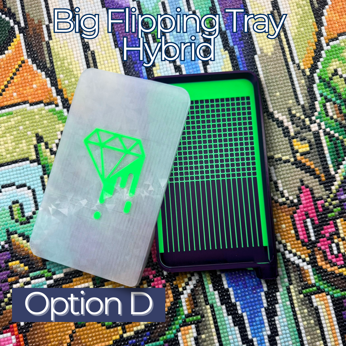 Single Placer Hybrid Grid Diamond Art Tray