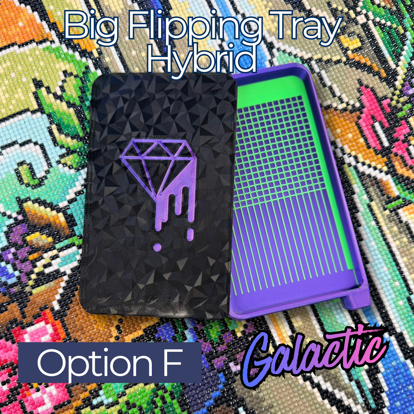 Single Placer Hybrid Grid Diamond Art Tray