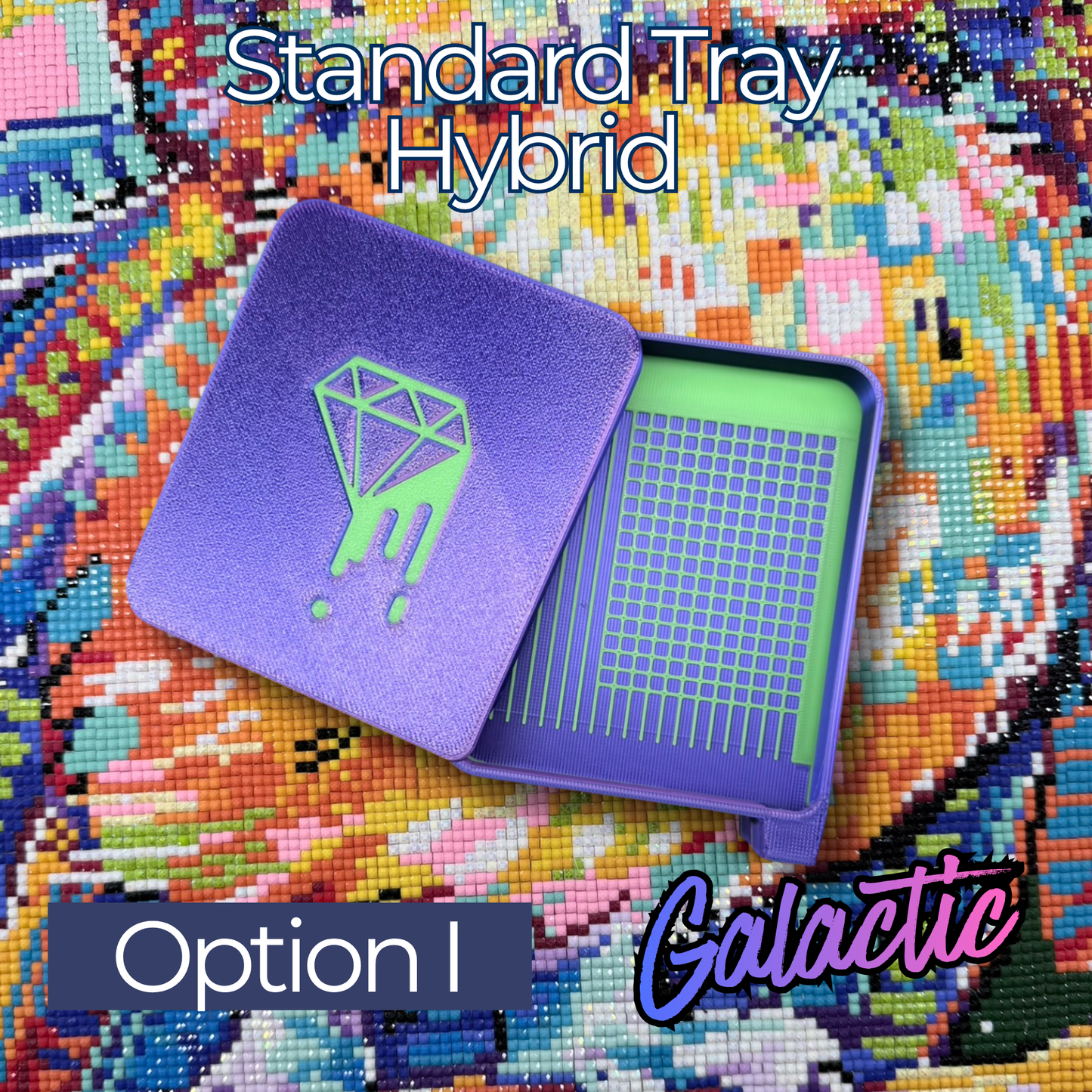 Single Placer Hybrid Grid Diamond Art Tray