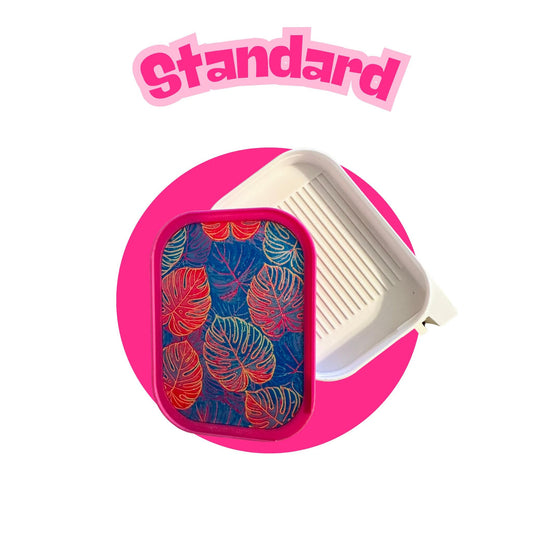 Diamond Art Tray- Monstera Vibes Diamond Art Tray Lid and built in Tray Stopper | Diamond Art Tray with Lid Stackable