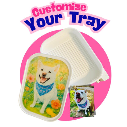 Personalized Diamond Art Tray- Pet Watercolor Diamond Art Tray Lid and built in Tray Stopper | Diamond Art Tray with Lid Stackable