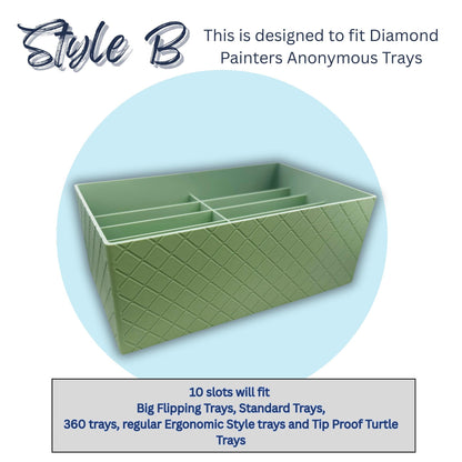 Diamond Painting Tray Organizer Caddy | Storage for Diamond Painters Anonymous Trays & Tools | 3 Styles | 20+ Colors