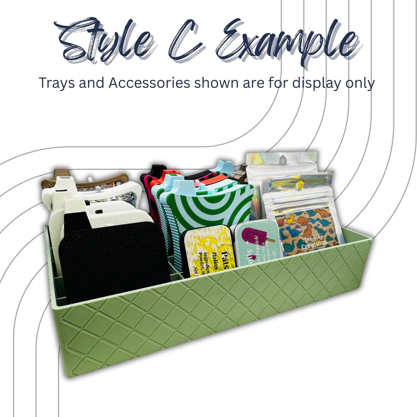 Diamond Painting Tray Organizer Caddy | Storage for Diamond Painters Anonymous Trays & Tools | 3 Styles | 20+ Colors