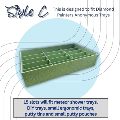 Diamond Painting Tray Organizer Caddy | Storage for Diamond Painters Anonymous Trays & Tools | 3 Styles | 20+ Colors