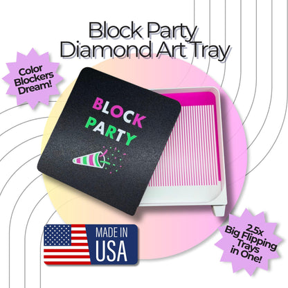 Mega Diamond Art Tray- Block Party | Large Tray with Sliding Lid