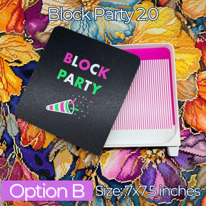 Mega Diamond Art Tray- Block Party | Large Tray with Sliding Lid