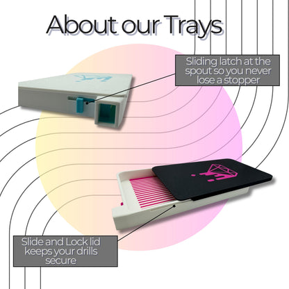 Mega Diamond Art Tray- Block Party | Large Tray with Sliding Lid
