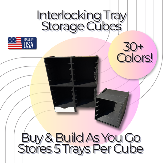 Interlocking Diamond Painting Tray Storage Cubes | Modular Tray Organizer | Stackable Diamond Art Storage