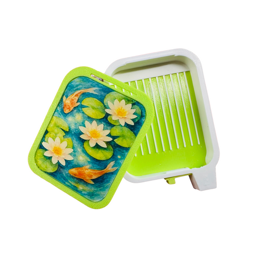 Small Diamond Art Confetti Tray- Koi Pond