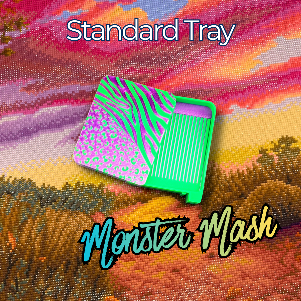 Standard Diamond Art Tray Leopard x Zebra Stripes