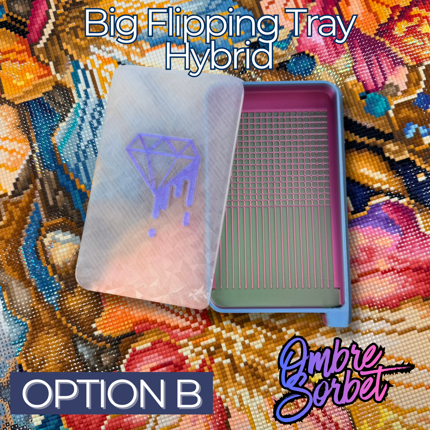 Single Placer Hybrid Grid Diamond Art Tray
