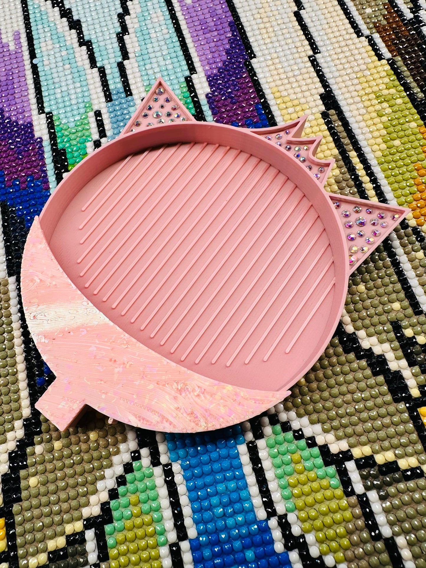 Cosmic Cat Tray- Glitter & Rhinestone