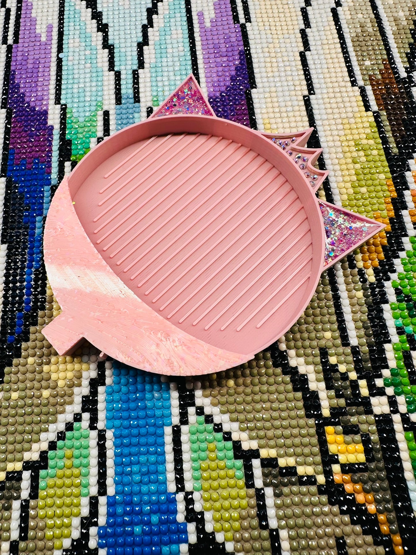 Cosmic Cat Tray- Glitter & Rhinestone