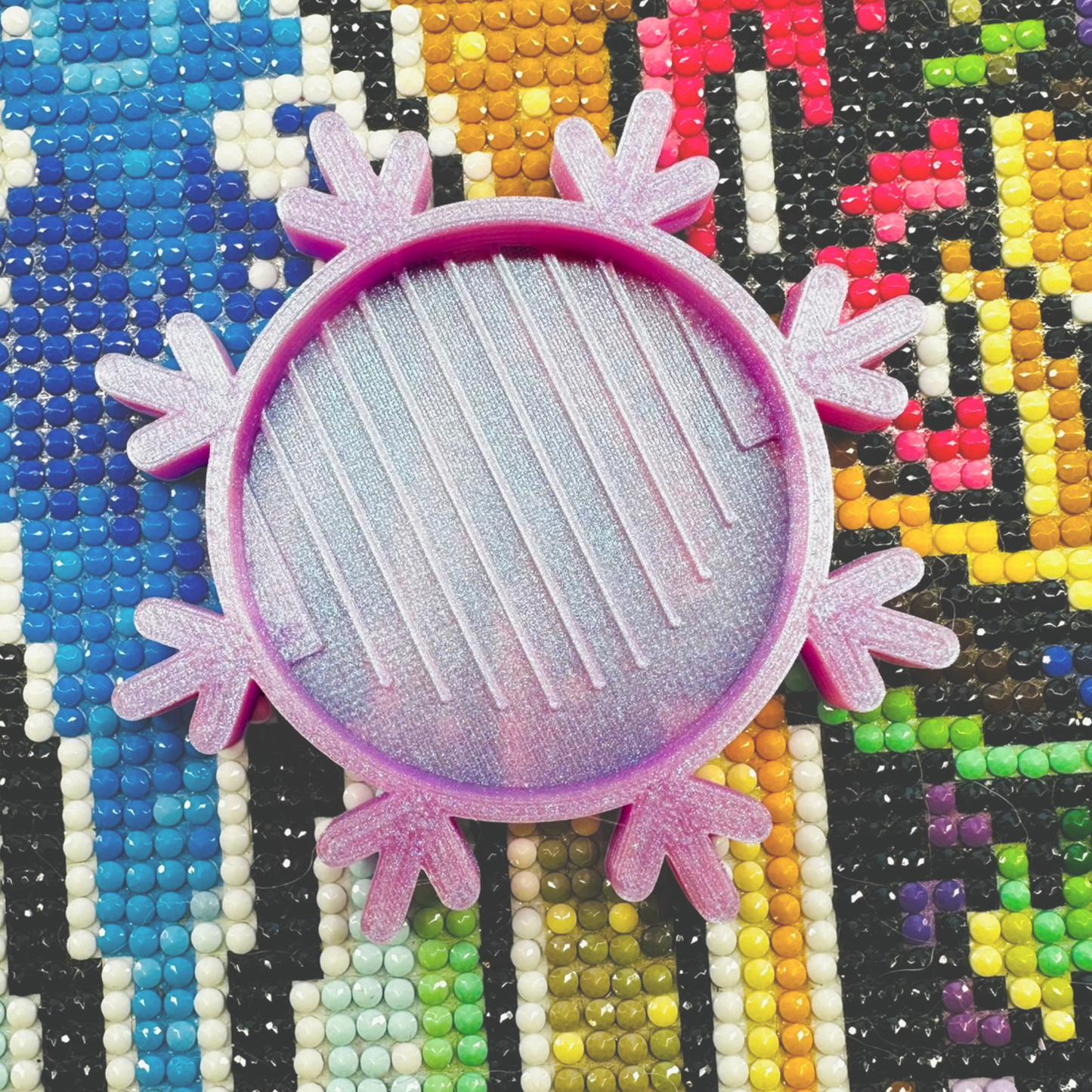 Small Diamond Art Snowflake Tray & Rhinestone Shakers